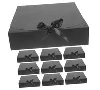 HOMOCONO 10pièces Boîtes Cadeaux Noires Rectangulaires avec Couvercle Rabattable pour Ranger Bijoux Et Biscuits pour Cadeaux De Noël Et Anniversaires