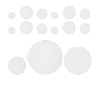 HOMOCONO 15pièces Toile Plastique Ronde pour Loisirs Créatifs Maille Plastique Résistante Base Solide pour Broderie Crochet et Fond de Sac DIY