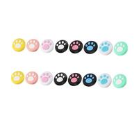 HOMOCONO 16 Pièces Silicone Joystick Caps With Cute Paw Design Non Slip Thumb Grip Covers For Controller Gaming Accessories