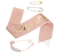 HOMOCONO 1ensemble Sash Et Diadème Pour Anniversaire Décoratif Avec Épingle Et Couronne Pour Fête De Femmes Et