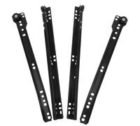 HOMOCONO 2 Ensembles Glissières de Tiroir de Remplacement pour Meubles et Armoires, Montage Inférieur en Fer Noir, Installation Facile, Glissement Fluide, Adaptées pour Bureaux et Chambres