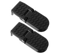 HOMOCONO 2 Pièces Alliage D’Aluminium Repose-Pieds Noir Pliables Arrière | Stabilité Renforcée, Installation Rapide, Surface Antidérapante, Rangement Compact, Usage Passager Arrière