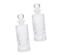 HOMOCONO 2 pièces Bouteilles Verre Aromathérapie Ensemble de Diffuseurs Élégants pour Huiles Essentielles et Autres Transparent