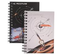 HOMOCONO 2 Pièces Carnet de Score de Tir à l'arc Spiralé, Format Poche | Suivi des Statistiques, Lecture Facile, Léger et Portable, pour Arcs Recourbés et Compounds, Blanc Noir
