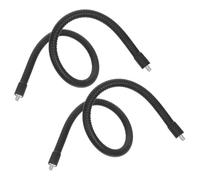 HOMOCONO 2 Pièces Col de Cygne Flexible Métal 50cm à Filetage 1/4 | Rallonge pour Microphone, Angle Ajustable, Montage sur Bureau, Support Portable, Finition Noire, Gain de Place