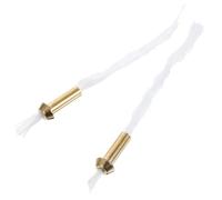 HOMOCONO 2 Pièces Mèche de Lampe en Tube de Cuivre, Coton, Or | Remplacement pour Brûleurs de Lampe à Bougie, Installation Facile, Combustion Stable, Tailles Variées