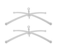 HOMOCONO 2 Pièces Plastique Blanc Support de Mobile Stable, en Croix, pour | Montage Facile, Portée Suspendre Élargie, Maintient Fermement un Mobile Musical, pour Berceau Portable