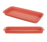 HOMOCONO 2 Pièces Plateau de Plantation Rectangulaire en Plastique Rouge, Résistant, Prévient la Pollution du Sol, pour Projets de Jardinage et Décoration Intérieure
