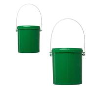 HOMOCONO 2 Pièces Seau D'appâts Vivants en Plastique Vert, Portable, Aéré
