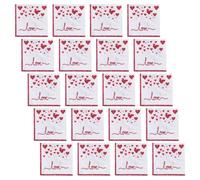 HOMOCONO 20 Serviettes en Papier Rouge Coeur, Design Unique, Haute Absorption, Décoration Table pour Mariage et Célébrations