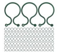 HOMOCONO 200 Pièces Clips de Support Réutilisables pour Tomates et Plantes Grimpantes en Plastique Vert 5,8x4,1x0,3 Cm pour Jardiniers et Fleuristes
