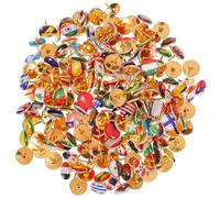 HOMOCONO 200 Punaises Drapeaux du Monde en Acier et Époxy, Lot de 200 Pièces pour Décorer Paquet à Dos et Casquettes, pour Petits Espaces et Présents aux Voyageurs