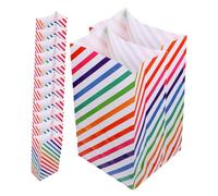 HOMOCONO 24 Pièces Sachet Papier Rayures Arc Ciel Pochettes à et pour pour Popcorn et Alimentaire