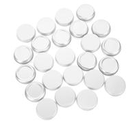 HOMOCONO 24pièces Pot Aluminium avec Couvercle à Vis Boîte Ronde Métal pour Bougies Et Bonbons Lot de Bocaux De Rangement Rechargeables