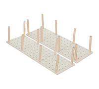 HOMOCONO 2ensembles Organisateur Tiroir Bois avec Piquets Réglables Panneau Perforé Modulable pour Rangement Assiettes Ustensiles et Casseroles Cuisine