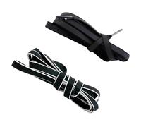 HOMOCONO 2paires Lacets Réfléchissants Plats pour Baskets Accessoires de Chaussures Sportifs Multicolores Holographiques avec Bords Blancs et Noirs Durables et Apparents