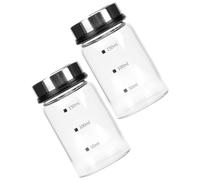 HOMOCONO 2pcs Bouteilles de Sel en Verre Couvercle Argenté, Dosage Contrôlable et 4 Types de Trous, Cuisine et Hôtel