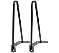 HOMOCONO 2pcs Pieds de Meubles en Métal pour Table, Pieds de Table de Comptoir Style Épingle à Cheveux, Hauteur 25 Cm, Production de Précision, Faciles à Installer, Adaptés à Divers