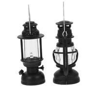 HOMOCONO 2pièces Lampe à Pétrole Miniature pour Maison De Poupée Lot de Décoratif avec Poignée pour Mini-Maison Et Bureau