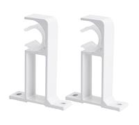 HOMOCONO 2Pièces Supports de Montage Latéraux pour Tringles à Rideaux Supports à Tige Simple Installation Facile Design Élégant Compatible avec Rideaux et Douches