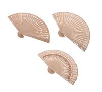 HOMOCONO 3 Pièces Éventail Pliant Style Chinois Éventails Creux Courbés pour Femmes Accessoire été Décoration Murale Prop de Danse et Performances