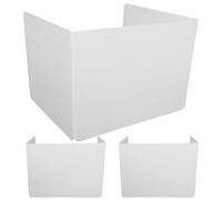 HOMOCONO 3 Pièces Séparateur et Amélioration Concentration en Plastique Blanc de Bureau pour Étudiants Facile à Nettoyer Maison Travail Collaboratif
