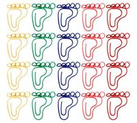 HOMOCONO 30 Trombones Métalliques de Pieds 30 Pièces Décoratifs et Portables en Métal pour Bureau et Maison Accessoires de Fournitures de Bureau Couleur Aléatoire