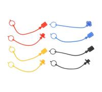 HOMOCONO 4 ensembles Capuchons de Protection Hydrauliques Normalisés Multicolores Bouchons Anti-poussière pour Coupleurs Rapides Mâles et Femelles Plastique Kit Jaune Rouge Bleu Noir