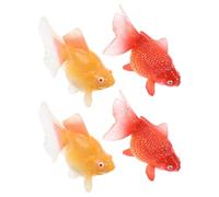 HOMOCONO 4 Pièces Figurine de Poisson D'aquarium Réaliste | Abs à Bords Lisses, Entretien Facile, pour Décoration Intérieure, Aquarium, Bassin, Usage Quotidien