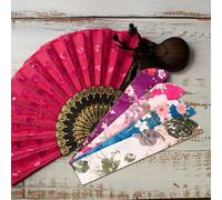 HOMOCONO 4 pièces Pochette Élégante pour Éventail Pliant à Main Motifs Japonais Housse Légère et Compacte Accessoire Pratique pour Éventails Pliables Main Protection et Rangement Facile