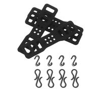 HOMOCONO 4 Pièces Sangle de Vélo en Silicone Noire avec Crochet S