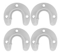 HOMOCONO 4 Pièces Support Mural en Acier Inoxydable pour Tringle Penderie, Résistant à L'humidité, Structure en U Bride, pour Maisons et Vestiaires Publics