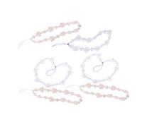 HOMOCONO 6 Pièces Bracelet de Poignet Perlée pour Téléphone avec Charms Floraux Colorés Dragonne et Pratique pour Accessoires de Téléphone Caméra