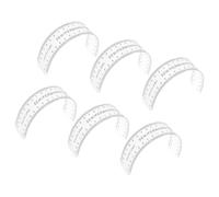 HOMOCONO 6 Pièces Règle à Sourcils Transparente Outil Flexible de Cartographie avec Échelle pour Traçage de Sourcils pour Artistes Débutants