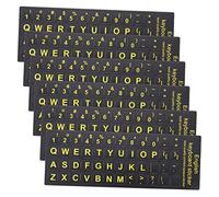 HOMOCONO 6feuilles Stickers Universels pour Clavier Autocollants Anglais pour Ordinateur avec Texture Mate pour Améliorer Expérience De Saisie