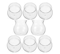 HOMOCONO 8 Pièces Globe de Terrarium en Plastique pour Plantes Grasses, Pot de Fleurs Intérieur Design Créatif de Poupée Tête d'herbe, Décoration Maison et Observation Facile
