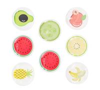 HOMOCONO 8 Pièces Masque Yeux Ice Pack en Gel Pvc Réutilisable, Coussinets Oculaires Rafraîchissants pour L'été, Design Fruité Apaisant et Réduisant les Gonflements les Plusieurs styles
