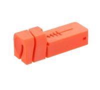HOMOCONO Accessoire de Pêche à Mouche Enfile-Aiguille à Quatre Fentes | Abs Orange, Guide le Bas du Fil pour Petits Hameçons, Format Portable avec Porte-clés Intégré