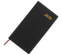 HOMOCONO Agenda Hebdomadaire 2026 Noir pour Étudiants Espace D'écriture Ample et Anti-transfert D'encre en Pvc et Papier, pour Journaling et Usage Professionnel