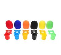 HOMOCONO Anneaux en Silicone Anti-roulement et Housses en Mousse pour Microphone, 18 Pièces Multicolores, Accessoires pour Manchon de Tige Inférieure, Protection Poussière et Vibrations,
