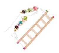 HOMOCONO Balançoire en Bois Jouet de Jeu pour Poulet Échelle Suspendue Couleur Aléatoire Accessoire Naturel pour Coq et Poule pour Cage d'animaux de Compagnie