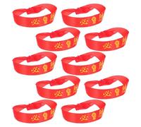 HOMOCONO Bandeau de Sport en Ruban Rouge Confortable et Unique, Design Samouraï, Lot de 10 Pièces, Accessoire pour Costume de Fête Victoire et Activités Sportives