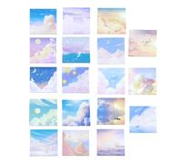 HOMOCONO Blocs-notes Adhésifs Portables 18pcs en Papier Couleur, Design Autocollant Pratique pour Bureau et École, Style Mixte pour Étudiants