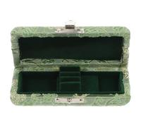 HOMOCONO Boîte à Anches Hautbois Bois et Soie Respirante Porte-anche Solide Ventilation Latérale Protection et Transport Facile pour Anches Hautbois Accessoire Instrument de Musique Vert