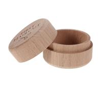 HOMOCONO Boîte à Souvenirs Design Portable Facile à Ouvrir en Bois Beige pour Première Coupe de Cheveux et Dents de Lait pour Shower et Usage à Domicile