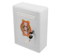 HOMOCONO Boîte aux Lettres Murale Serrure Sécurisée Verrouillable Blanche en Métal et Plastique, Étanche pour Bureau et Collecte de Suggestions