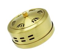 HOMOCONO Boîte de Moxibustion Effet Apaisant Doux en Cuivre Pur Ronde Matériau Résistant, pour Usage à Domicile et Bien-amateurs