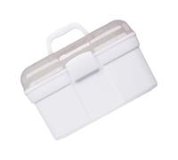 HOMOCONO Boîte de Rangement Maquillage Portable Multi-couches Capacité Étendue Coffret Beauté Professionnel pour Artistes Plastique Blanc Multifonction Adapté Mariage et Salon