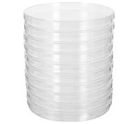 HOMOCONO Boîtes de Petri Plastique Lot de 10 Diamètre 14,3 CM Profondeur 1,6 CM Couvercles Hermétiques Adaptées aux Expériences en Milieu Nutritif