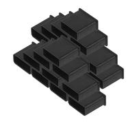HOMOCONO Bouchons Anti-poussière USB Facile à Utiliser 20 Pcs en Silicone Noir Design Classique et Multifonction pour Prise de Port de Charge pour Clé USB